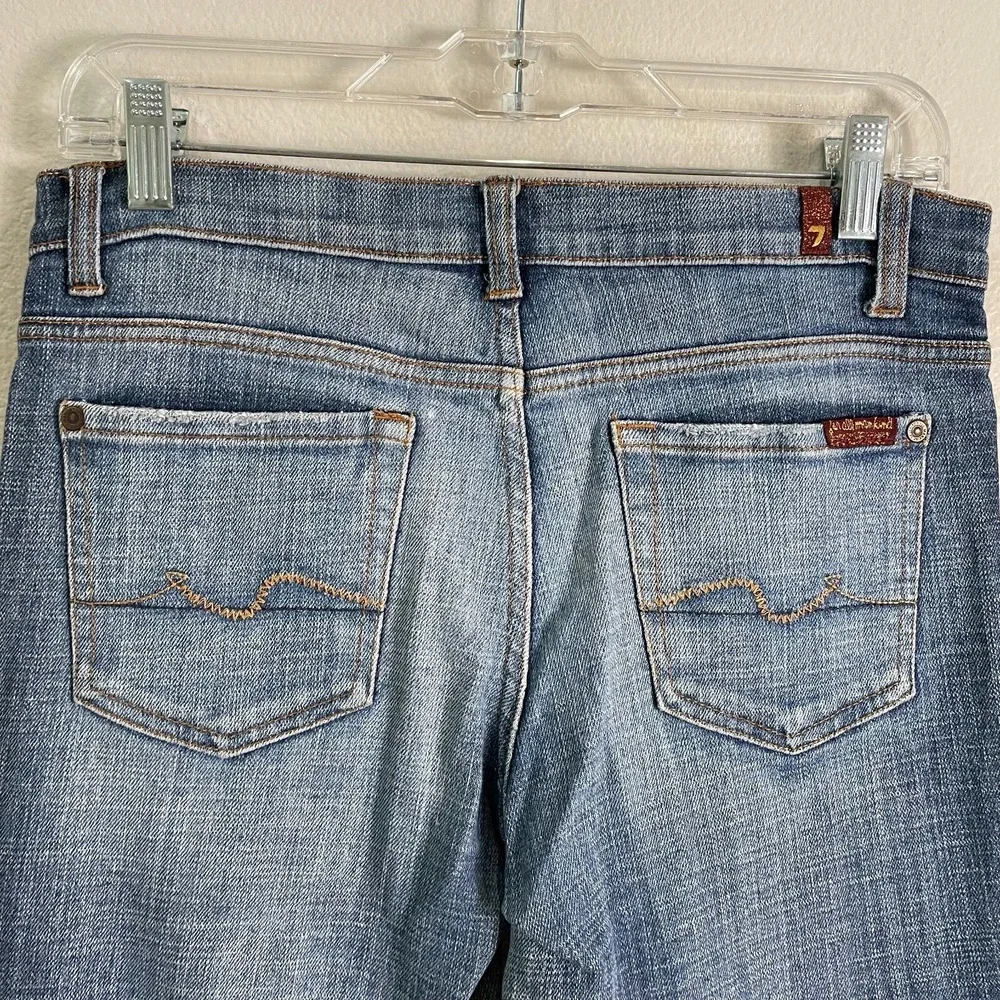 7 For All‎ Mankind Womens 28 Bootcut Jeans Blue Denim Cotton Stretch